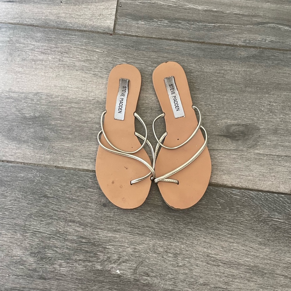 Steve Maden Sandals.Women #6.Used.Beige